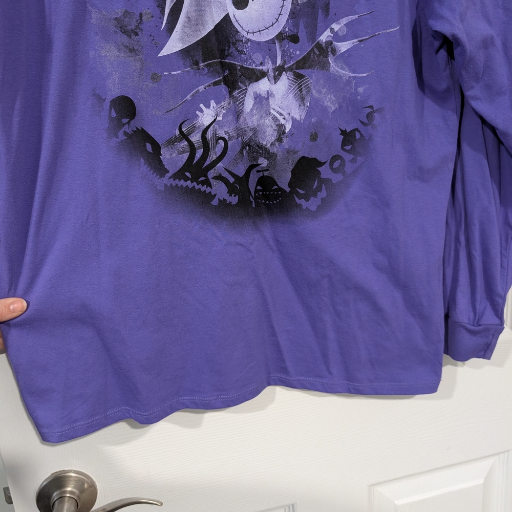 Disney Nightmare Before Christmas Purple Long Sleeve Graphic Tee in Size XL - Picture 8 of 10